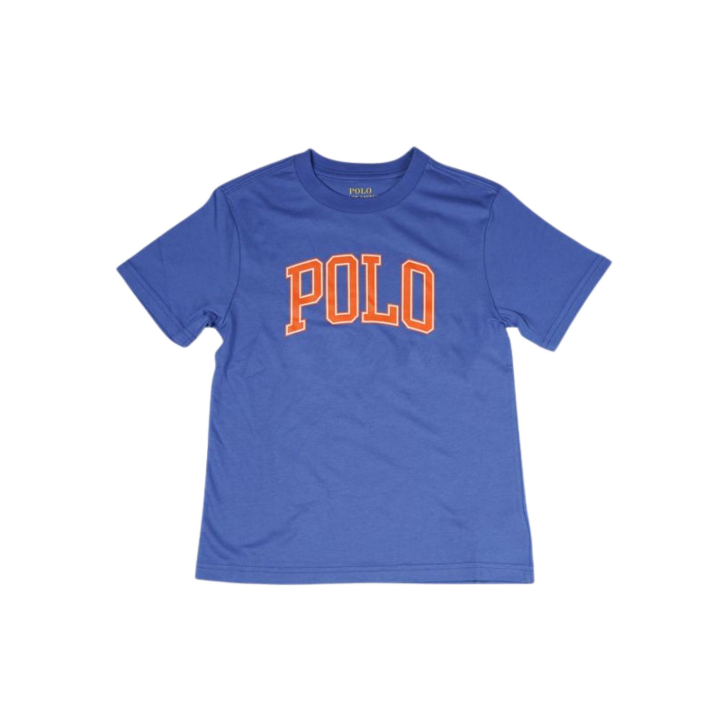 T-shirt azzurra con scritta Polo Ralph Lauren vista frontale