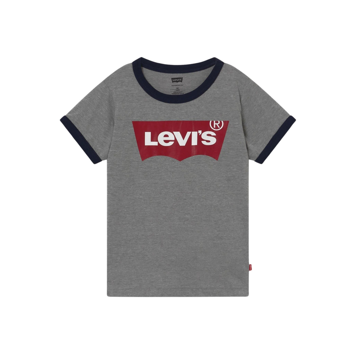 T-shirt da bambino grigia firmata Levi's vista frontale