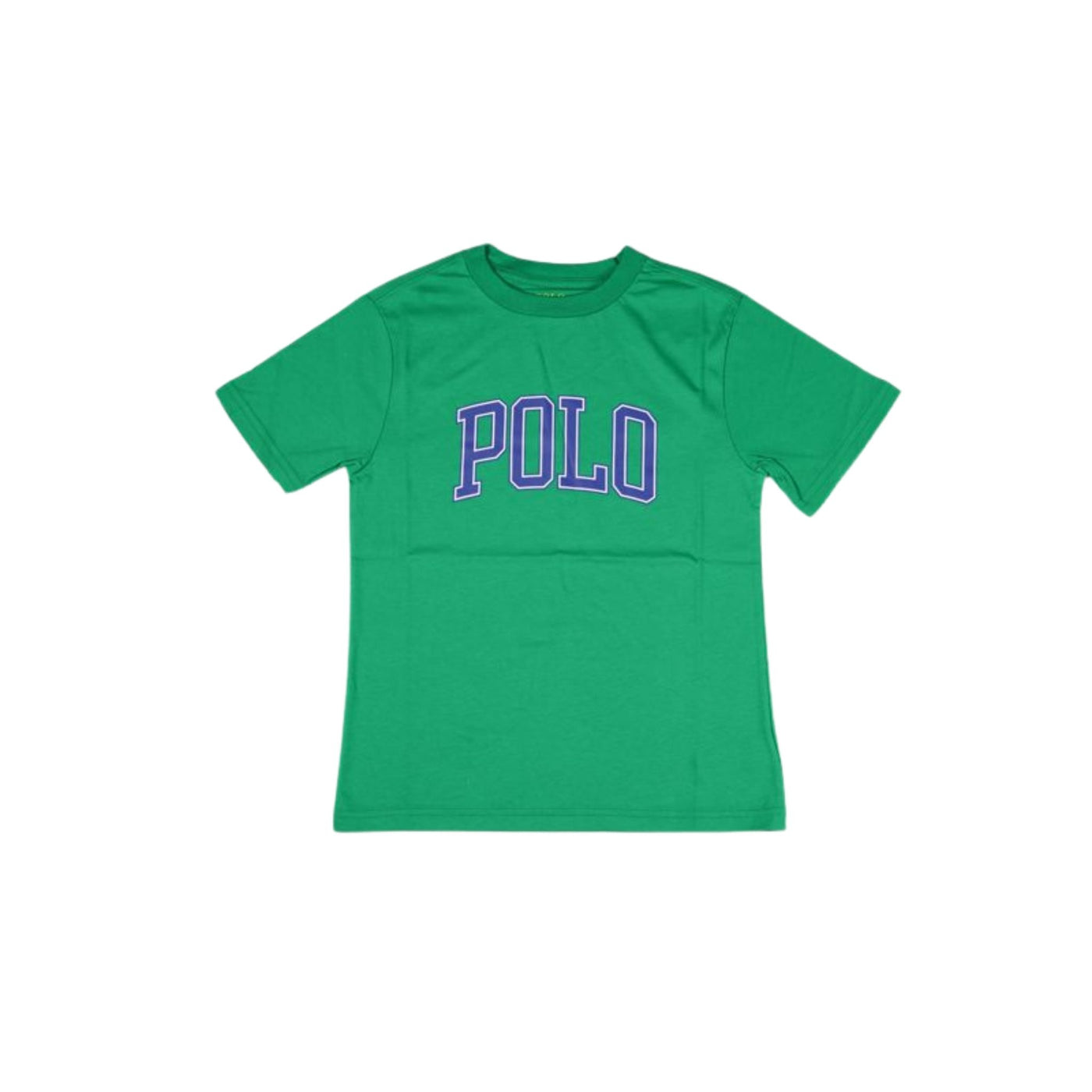 T-shirt verde con scritta Polo Ralph Lauren vista frontale