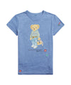 T-shirt da donna azzurra firmata Polo Ralph Lauren vista frontale