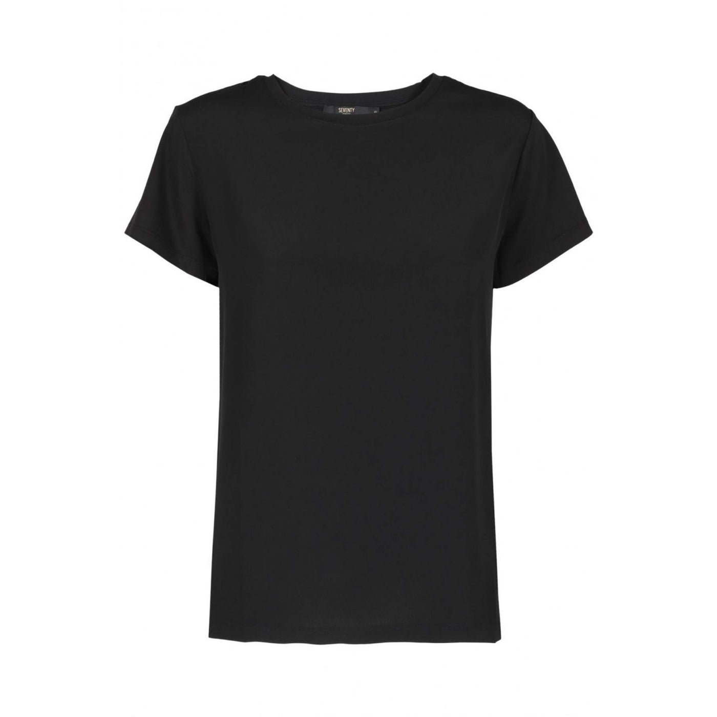 T-shirt donna nero firmata Seventy vista frontale