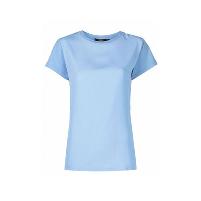 Women's T-shirt in silk and cotton mix