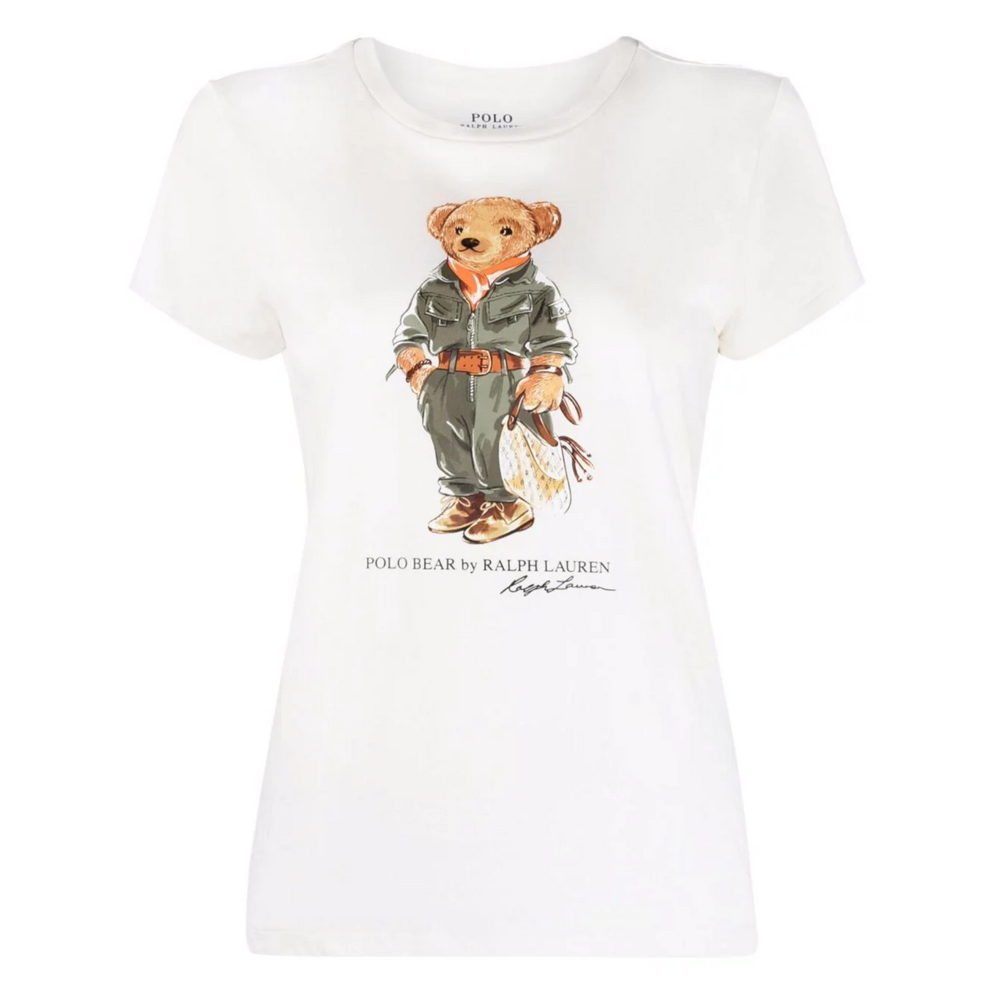T-shirt Donna in cotone con stampa orso
