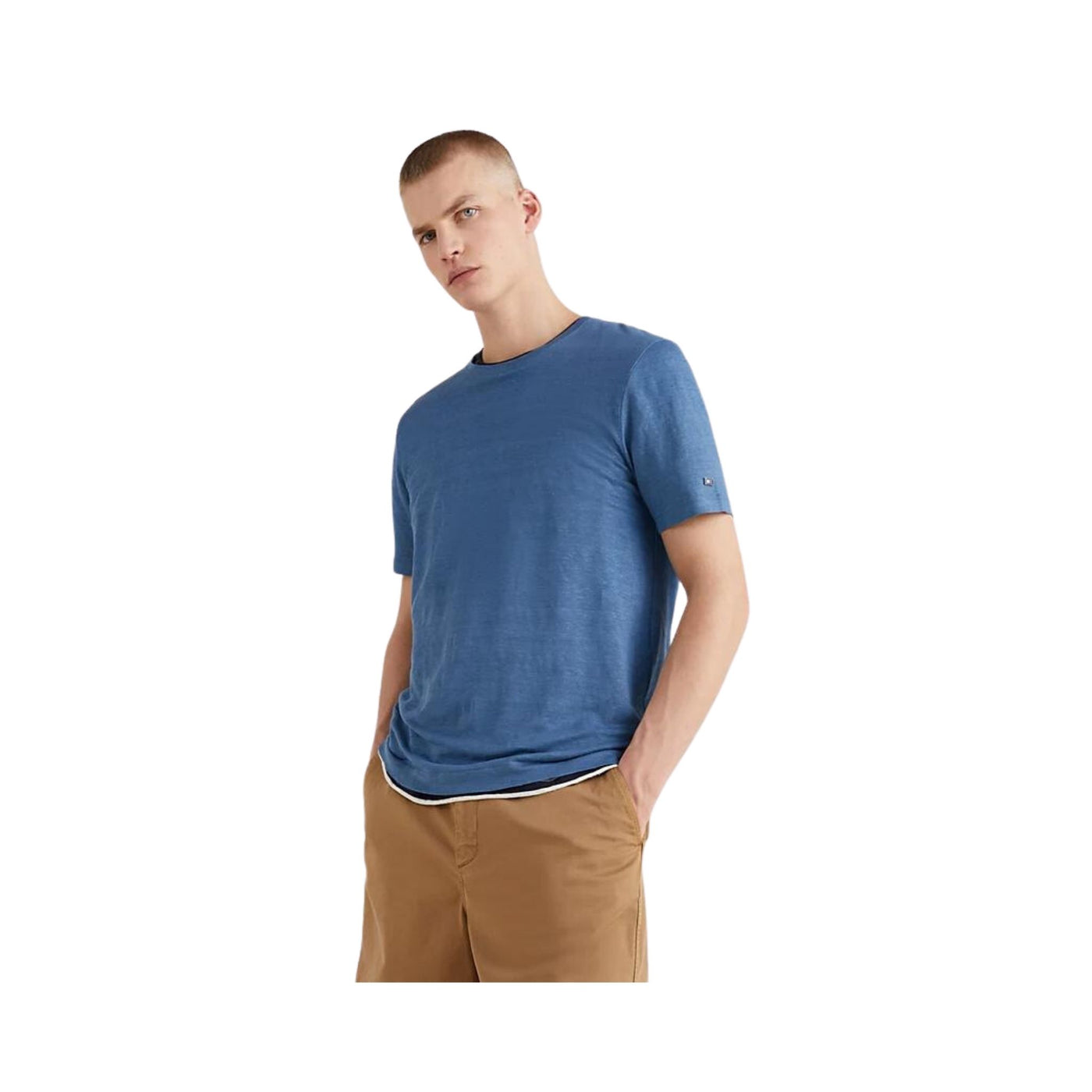 T-shirt Uomo regular in misto lino