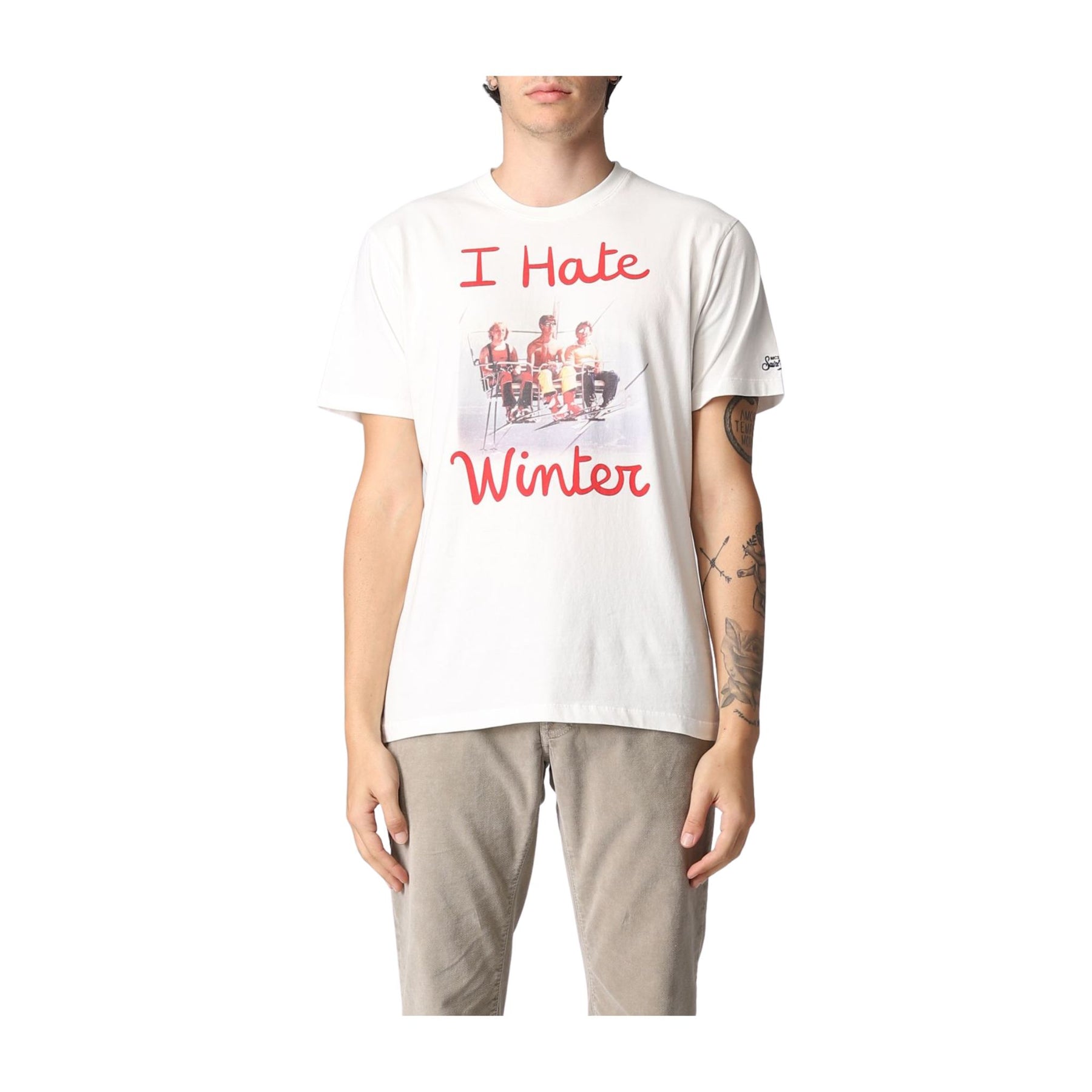 men's sant barth written t-shirt