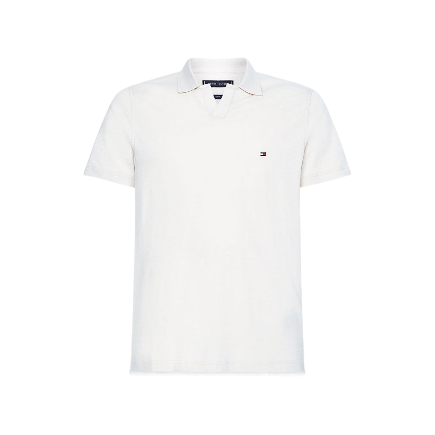 T-shirt da uomo firmata Tommy Hilfiger in tinta unita realizzata in misto cotone.