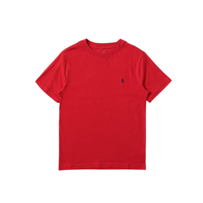T-shirt bambino rossa Polo Ralph Lauren vista frontale