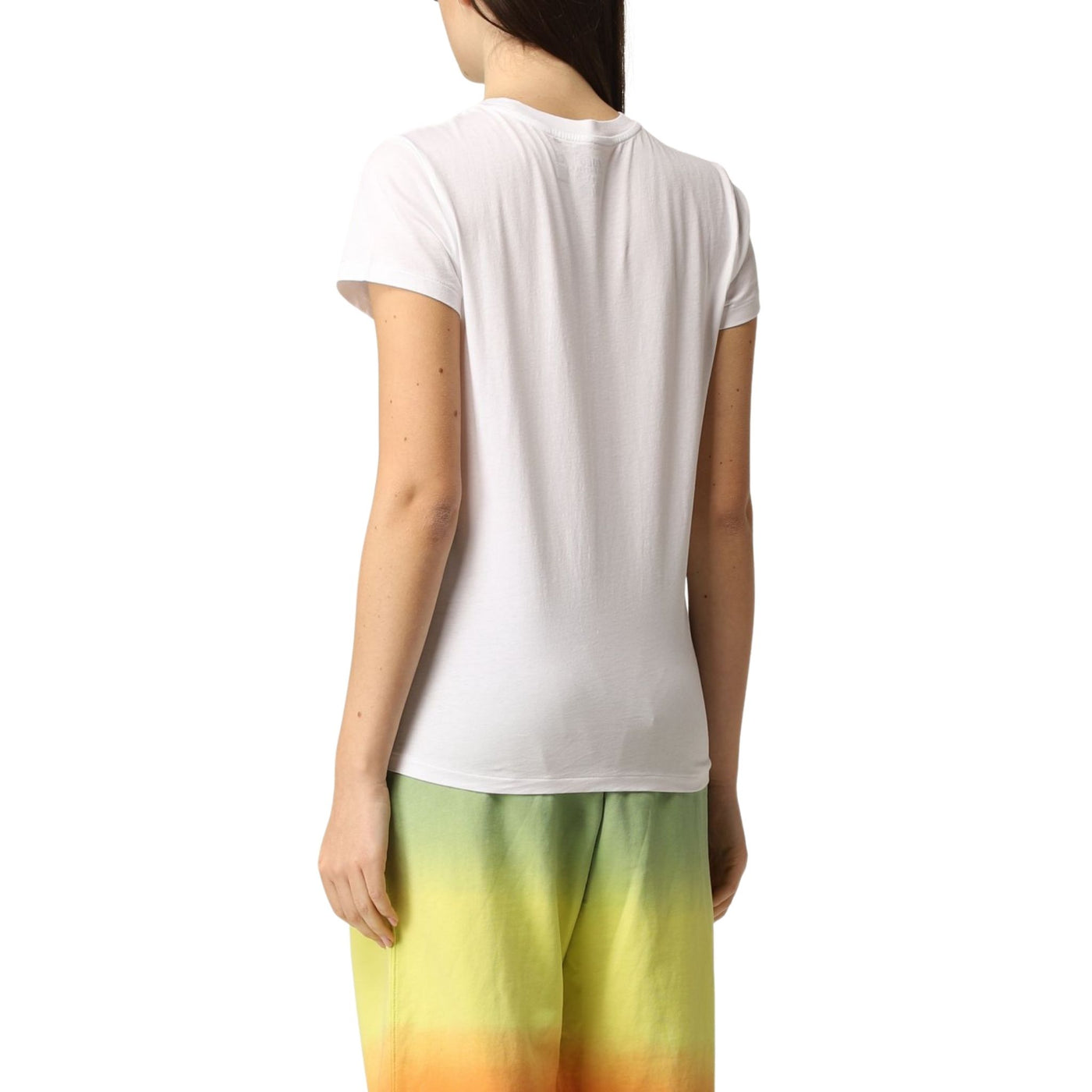 T-shirt donna bianca Polo Ralph Lauren su modella vista retro