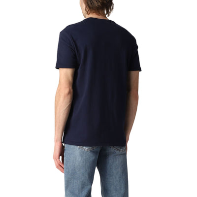 T-shirt uomo blu navy Polo Ralph Lauren su modello vista retro