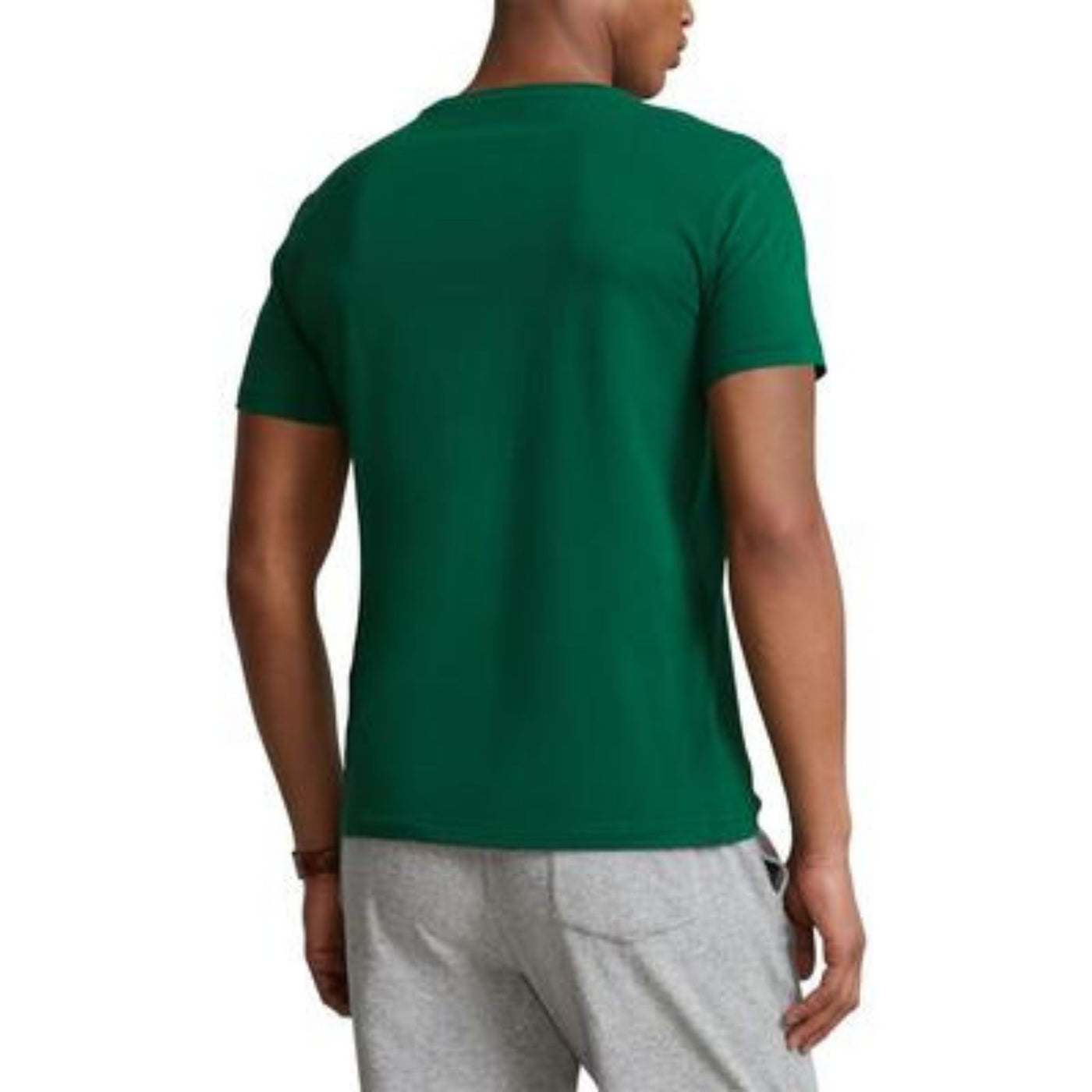 T-shirt uomo verde Polo Ralph Lauren su modello vista retro
