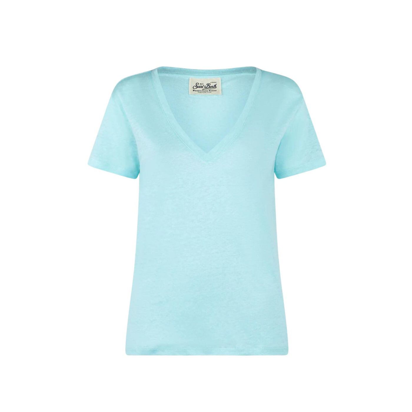 Women's T-shirt in solid color linen