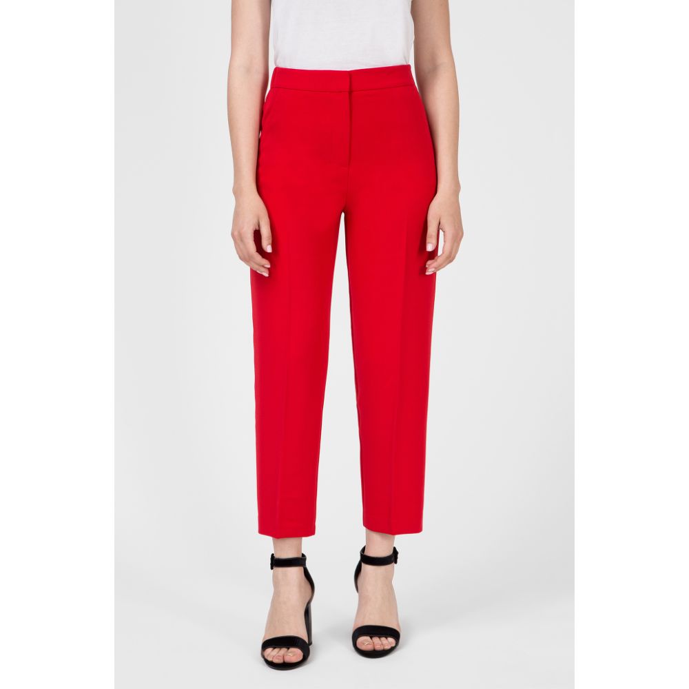 Fitted women's trousers in stretch fabric