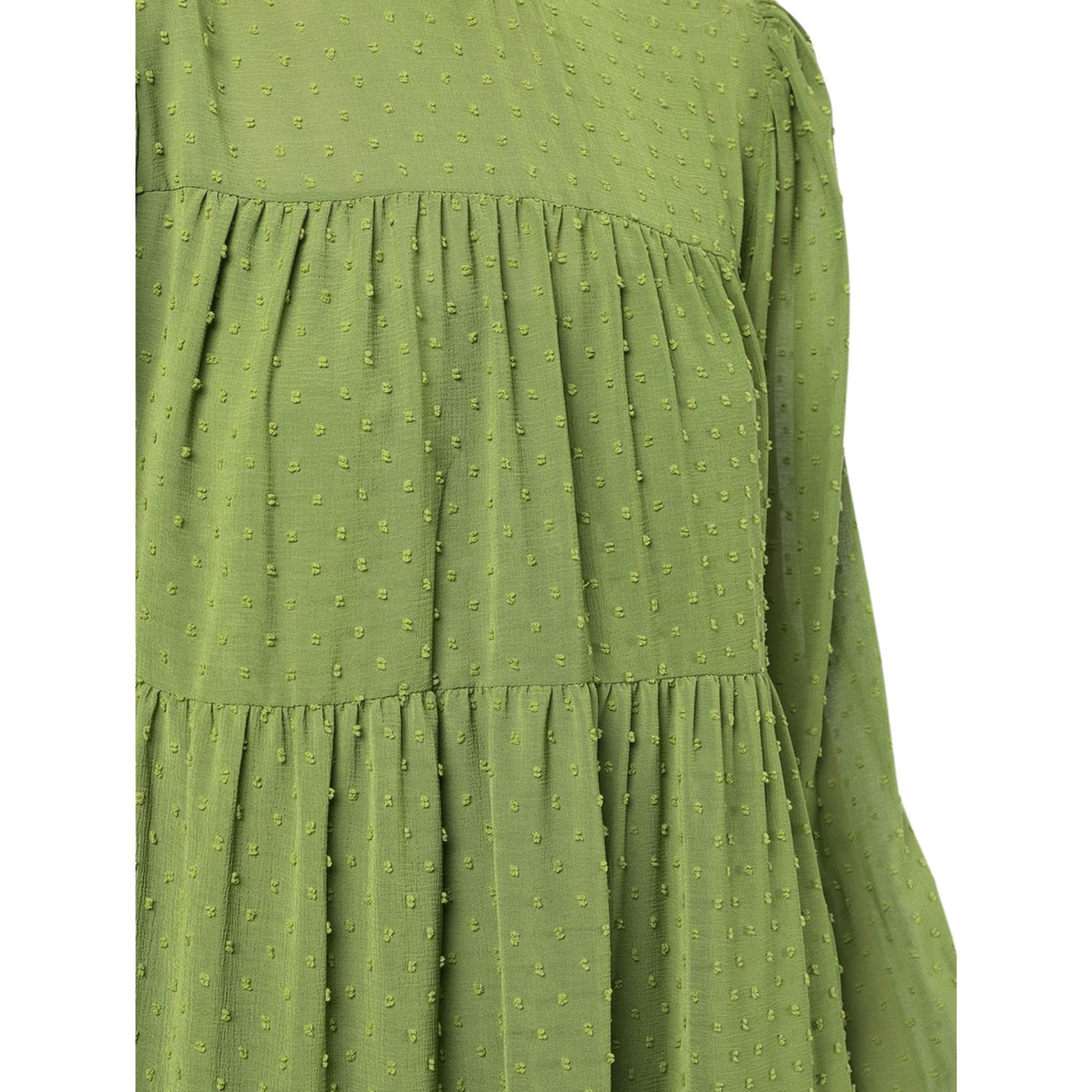 abito donna michael kors colletto arricciato verde dettaglio