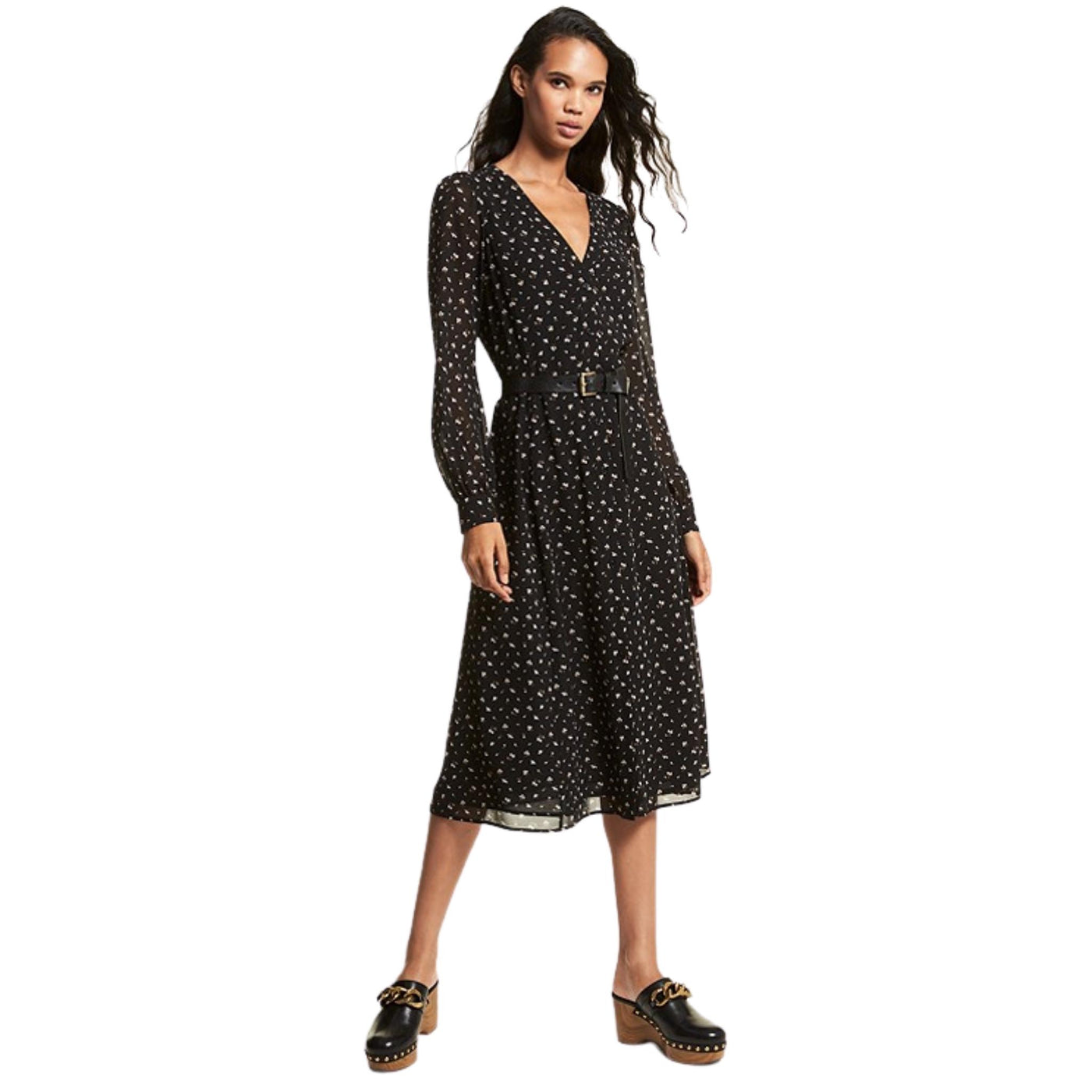 Abito Donna casual chic con taglio svasato a fiori