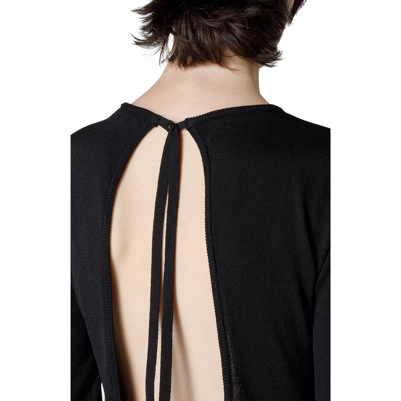 abito donna seventy scollo sulla schiena nero dettaglio