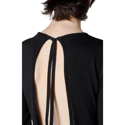 abito donna seventy scollo sulla schiena nero dettaglio