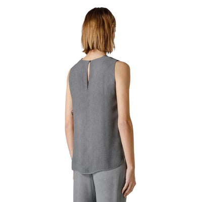 blusa donna seventy in viscosa grigia retro