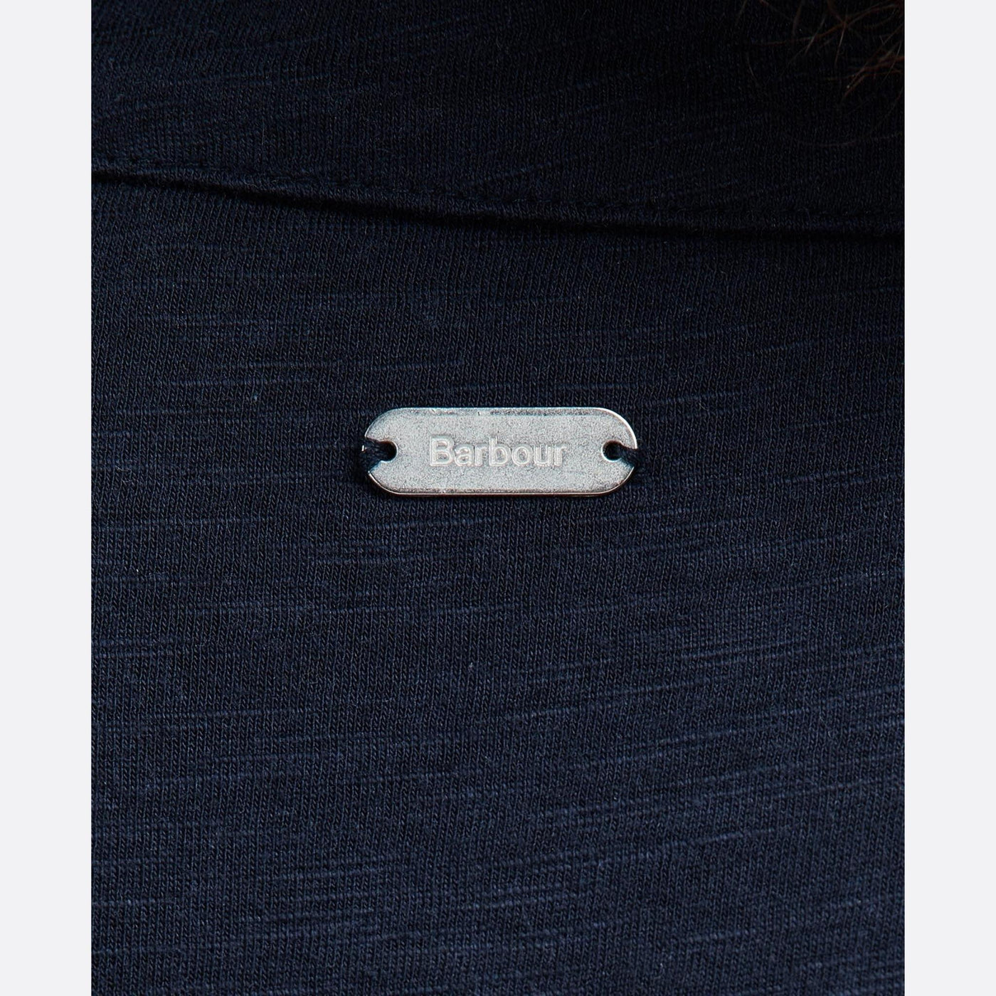 camicia donna barbour in tessuto melange blu dettaglio