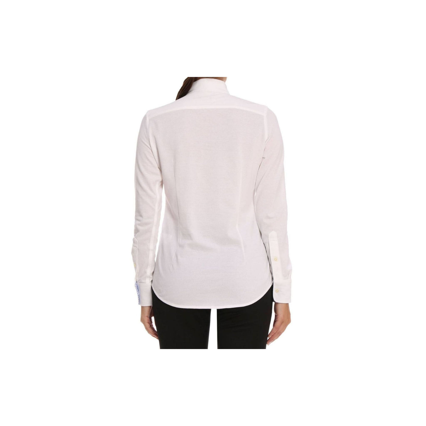 Camicia Donna in tinta unita con mini logo