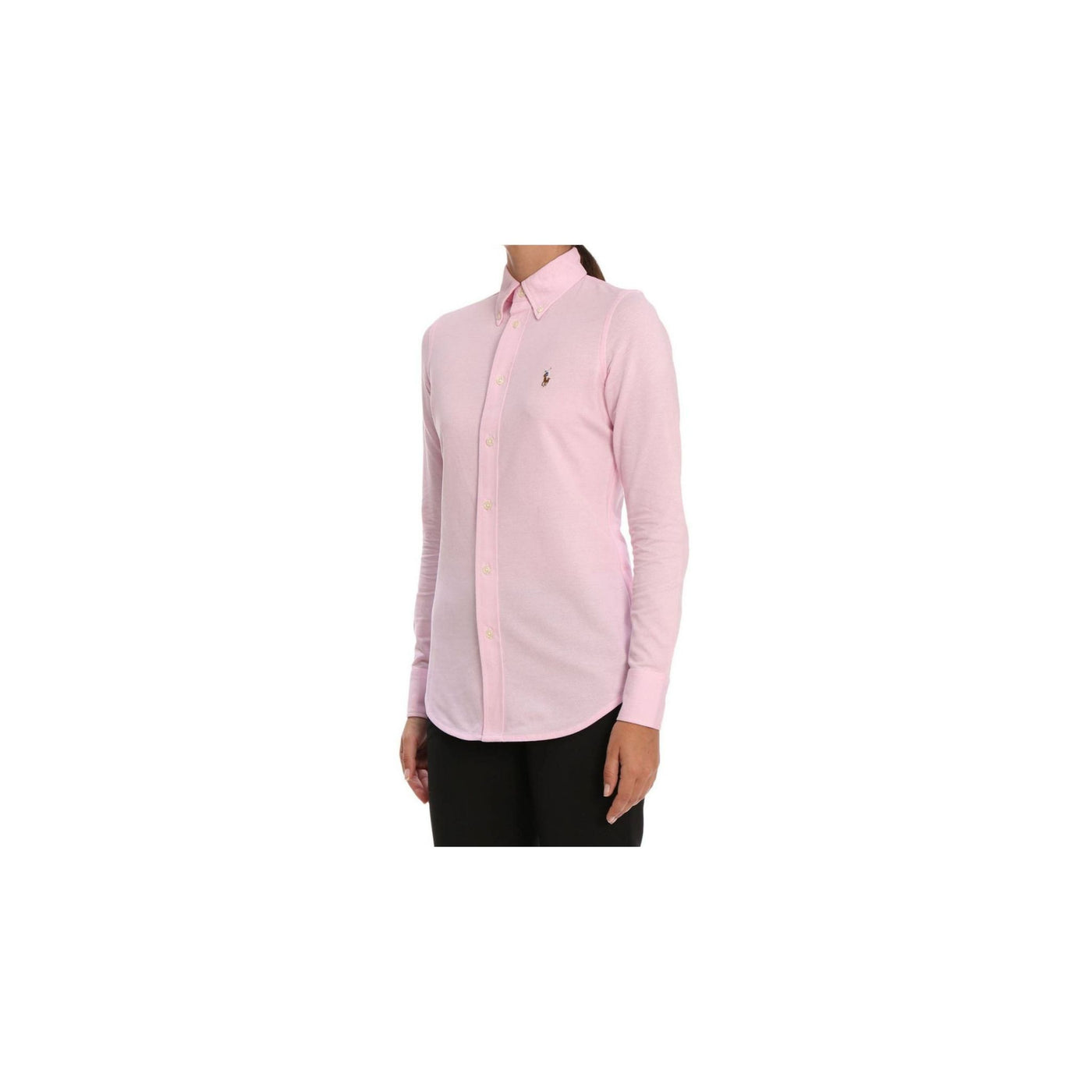 Camicia Donna in tinta unita con mini logo