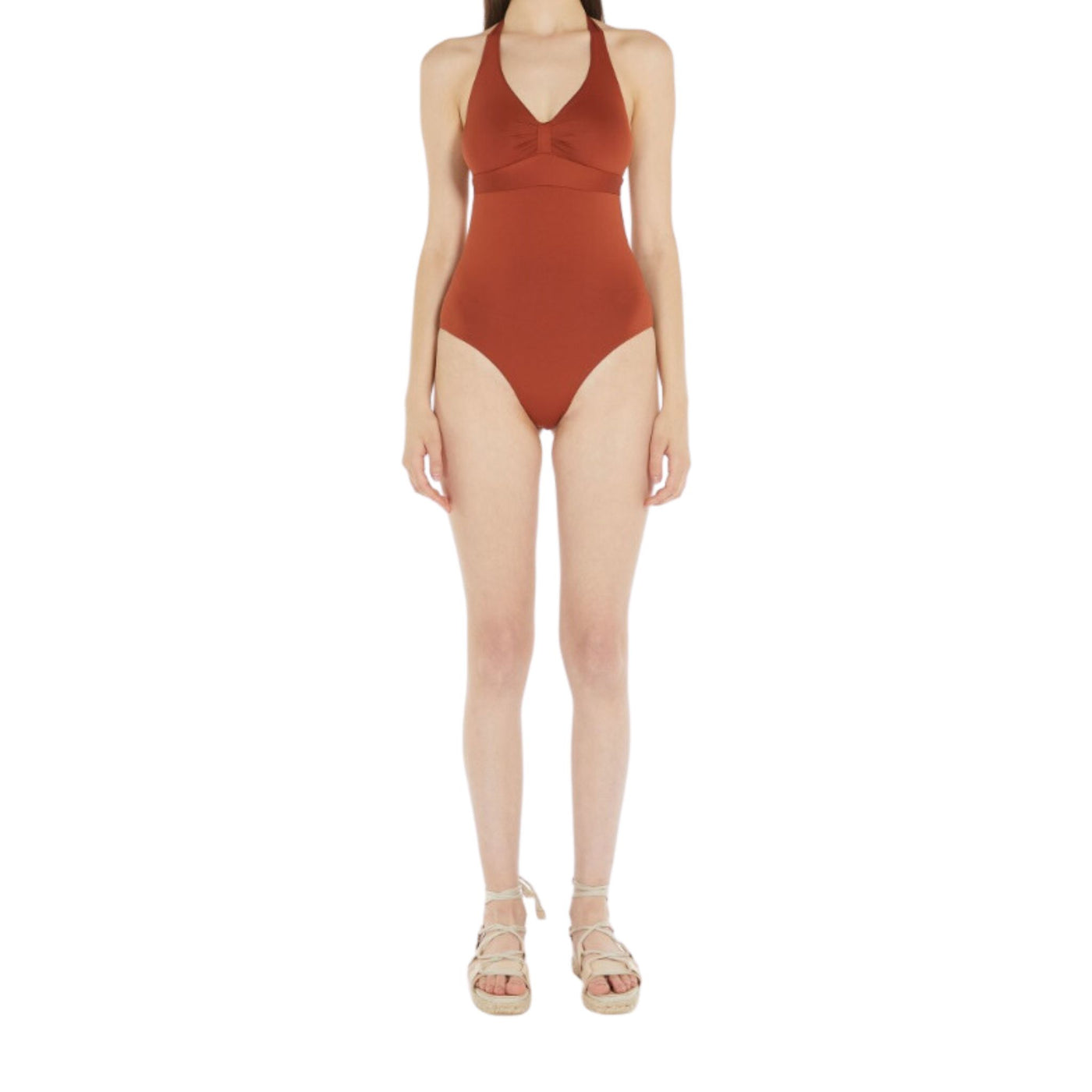 Women's swimsuit with curled motif