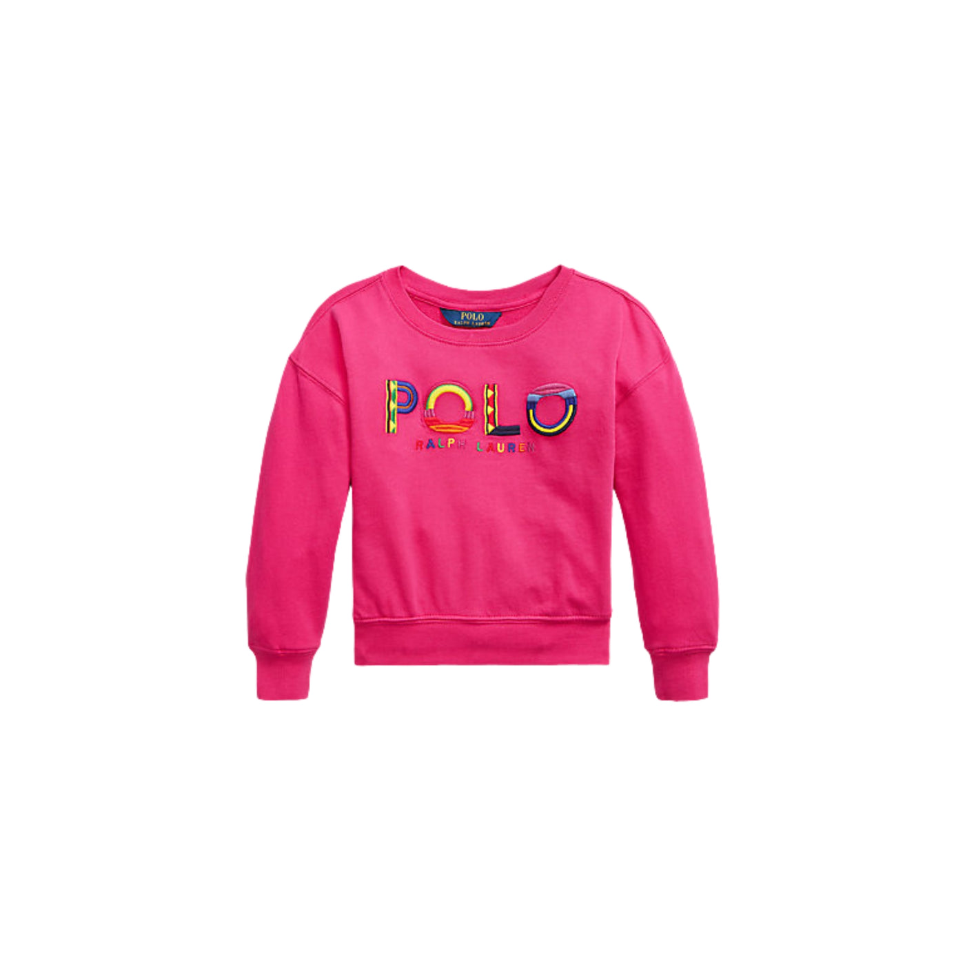 Sweatshirt for girls 5-7 years with colored logo