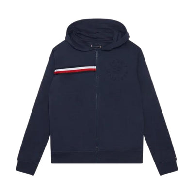 felpa blu bambino tommy hilfiger con nastro iconico