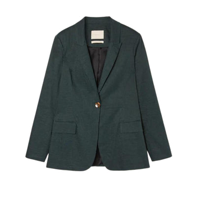 giacca donna momonì taglio semi sartoriale verde