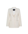 Women's crepe jacket with a flared design