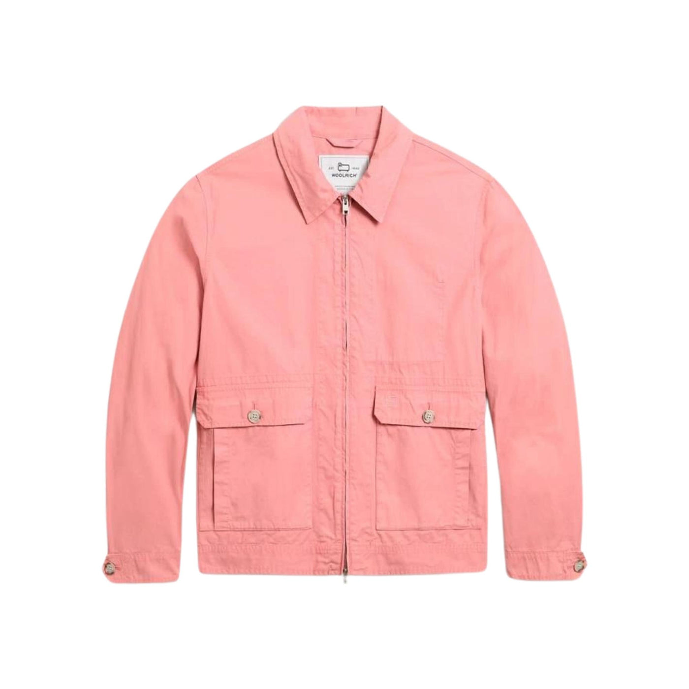 giacca uomo woolrich stile bomber in cotone rosa