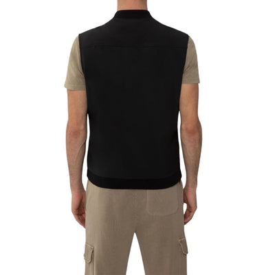 Men's gilet with rib on the neck