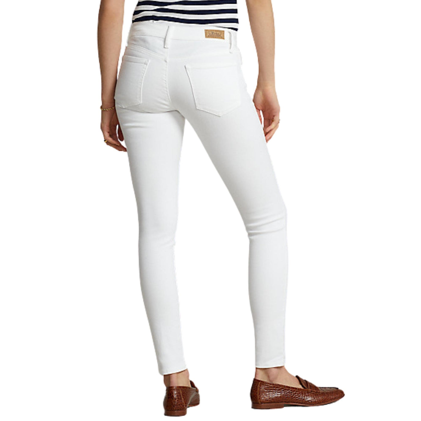 Slim fit women's trousers with Polo application