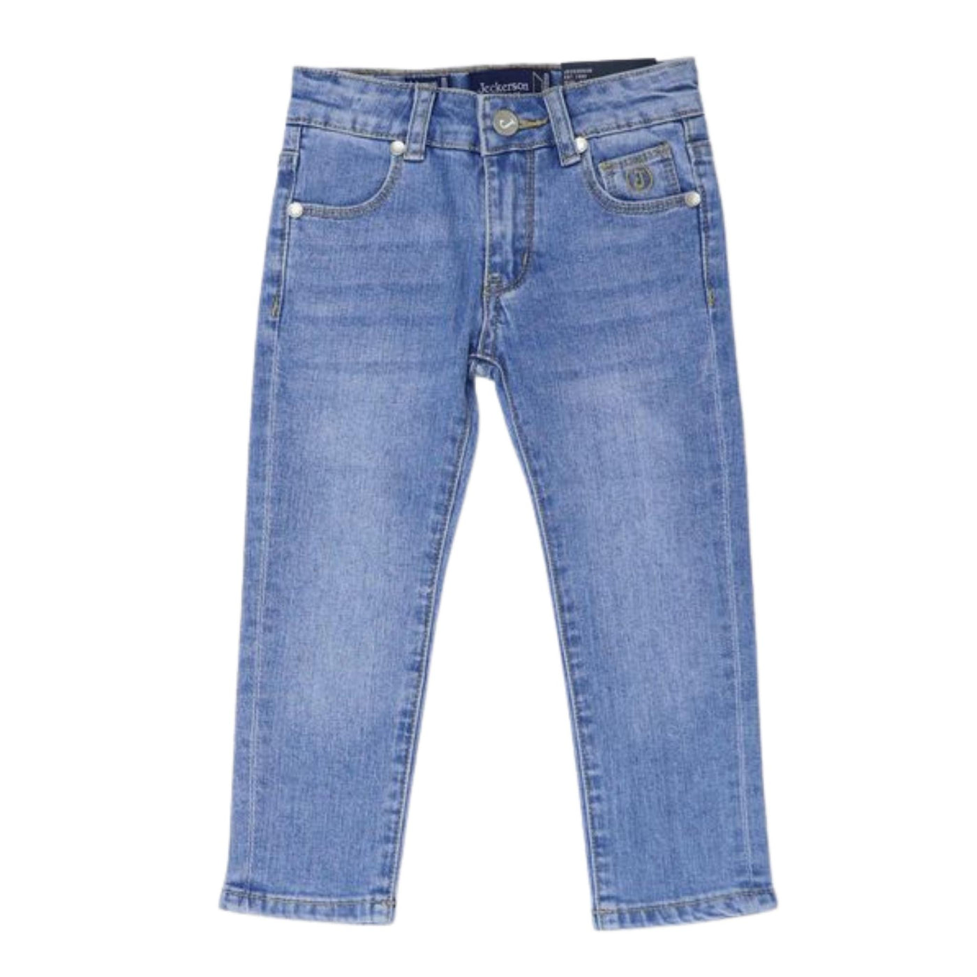 jeans bambino jeckerson cinque tasche con logo 