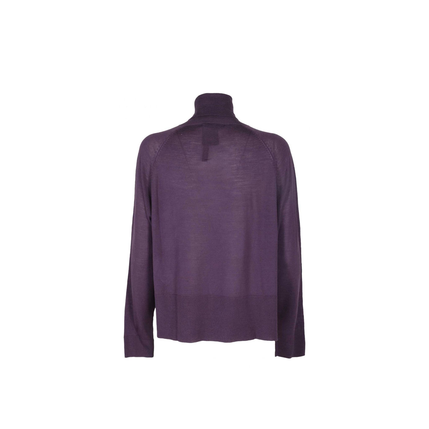 Women's solid color turtleneck sweater in virgin wool