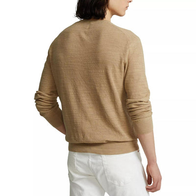 Men's sweater with rough cotton fabric