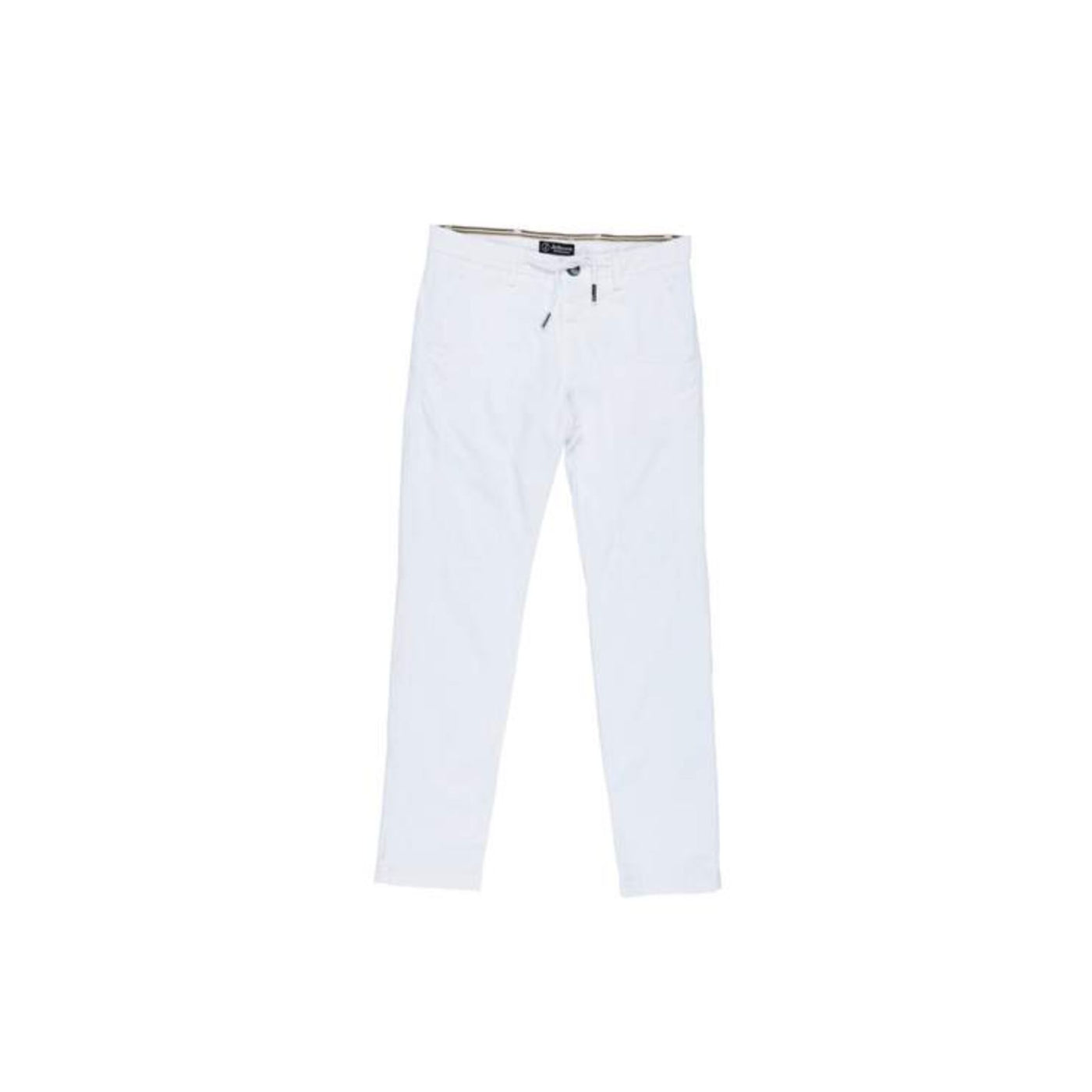 Boy's trousers in solid color with adjustable drawstring