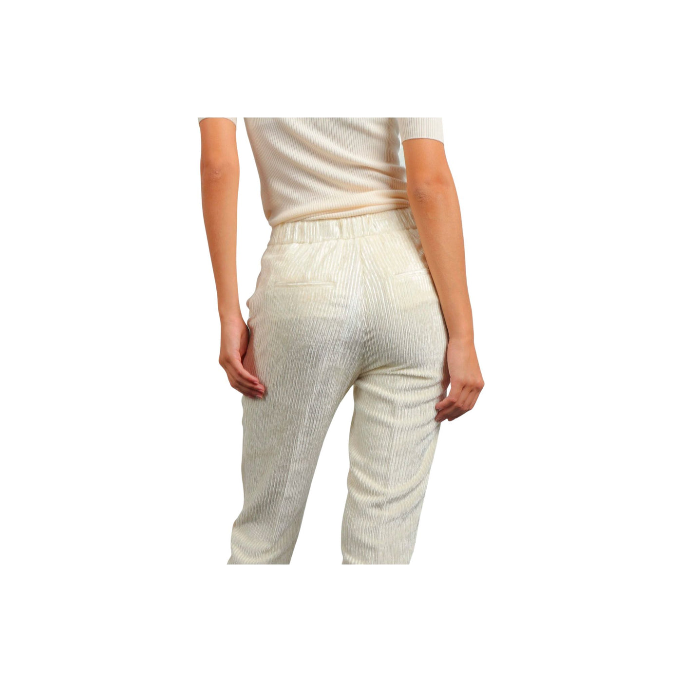 Pantalone Donna in velluto con coulisse