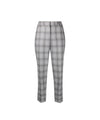 Women's trousers in lurex with checked pattern