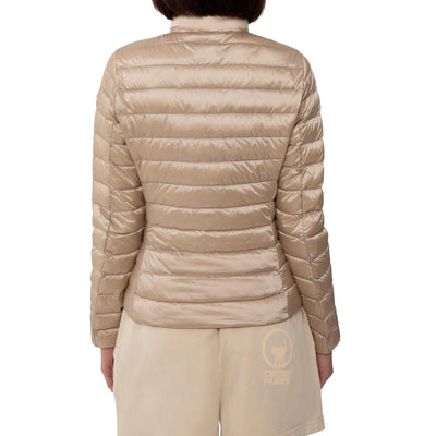 Woman down jacket with large side pockets