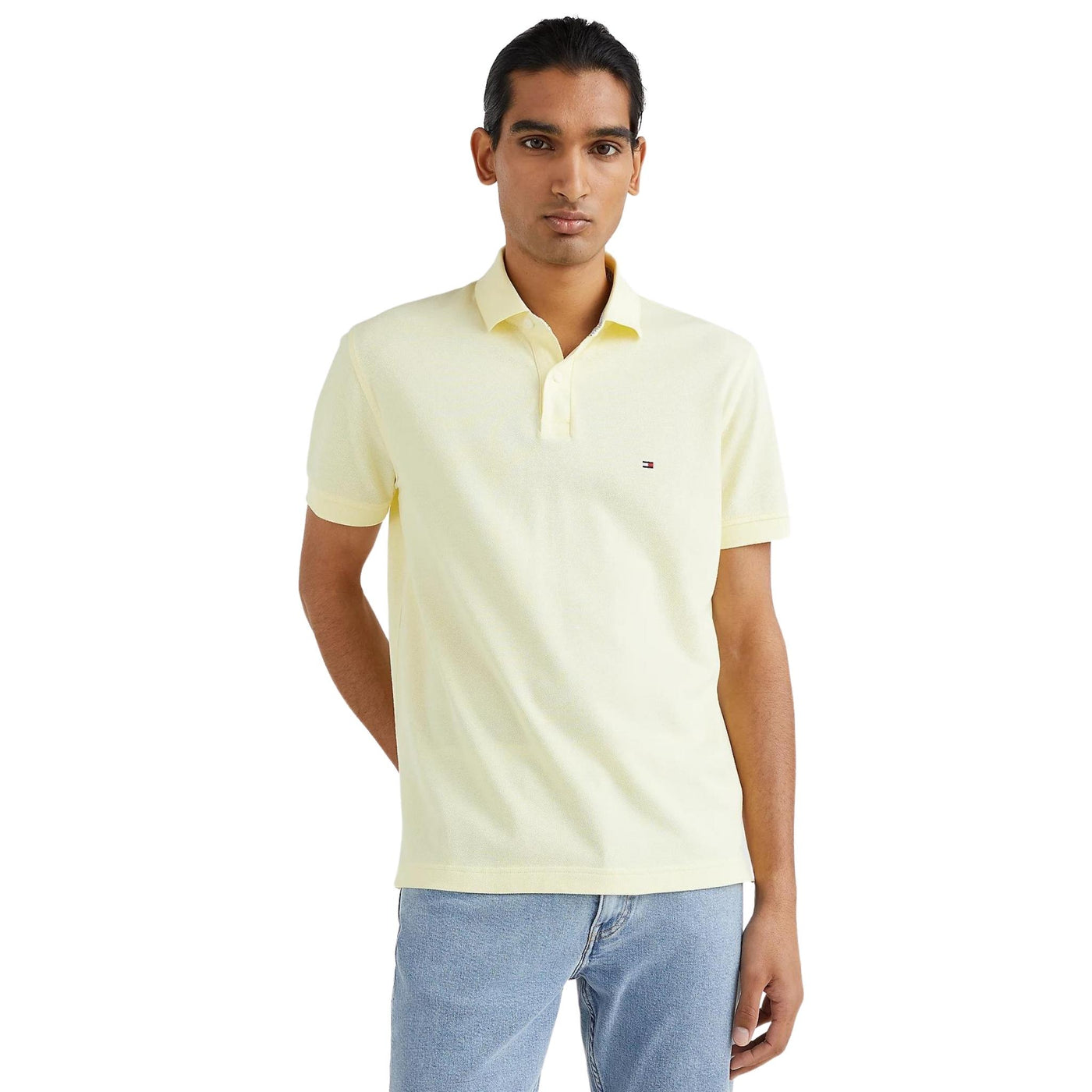 Men's polo shirt in organic cotton piqué slim fit