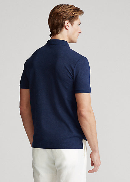 Men's polo shirt in soft piqué cotton with contrasting logo