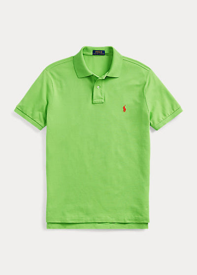 Slim-fit men's polo shirt in breathable cotton