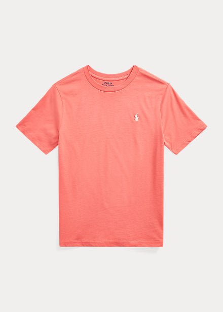 Boy's T-shirt in solid color with mini logo