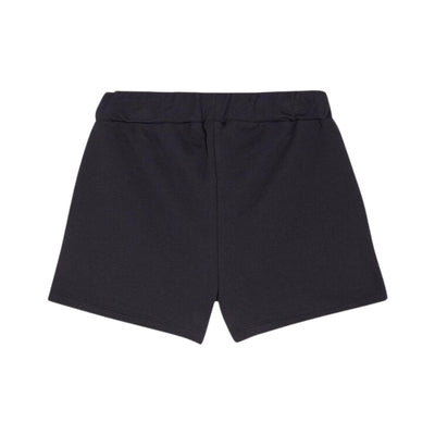 shorts bambina liu jo in cotone stretch nero retro