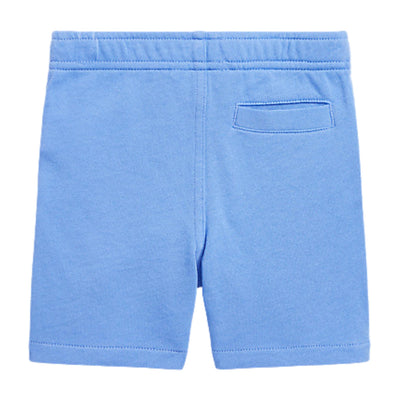 shorts neonato ralph lauren in spugna di cotone azzurro retro