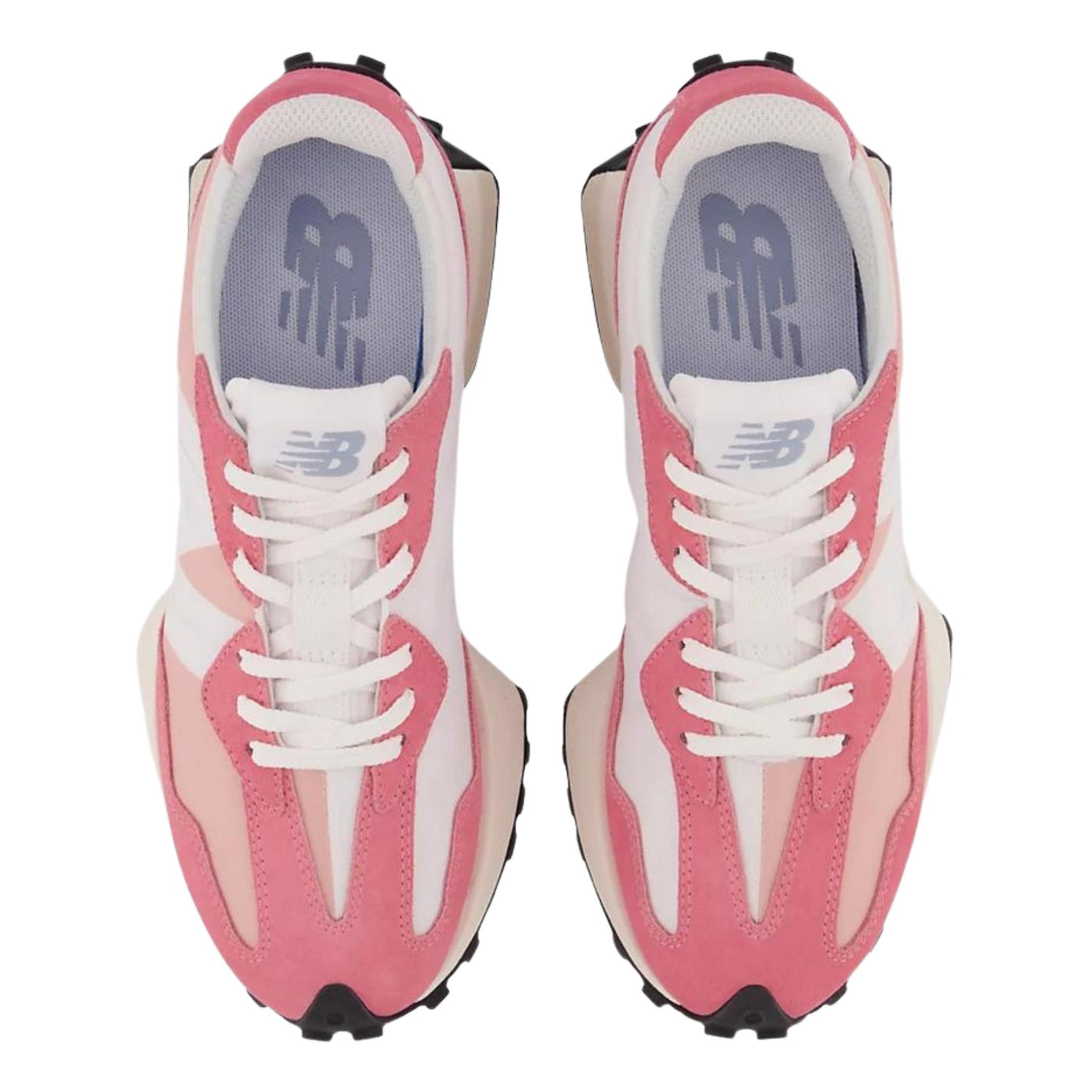 sneakers donna new balance suola alta e dentellata rosa dall'alto