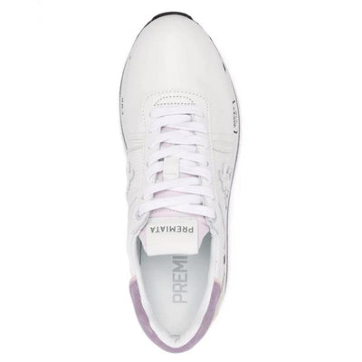 sneakers premiata beth bianco con tallone contrasto dall'alto