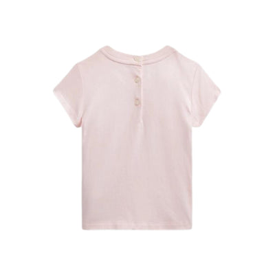 T-shirt bambina rosa Polo Ralph Lauren vista retro