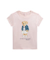 T-shirt bambina rosa Polo Ralph Lauren vista frontale