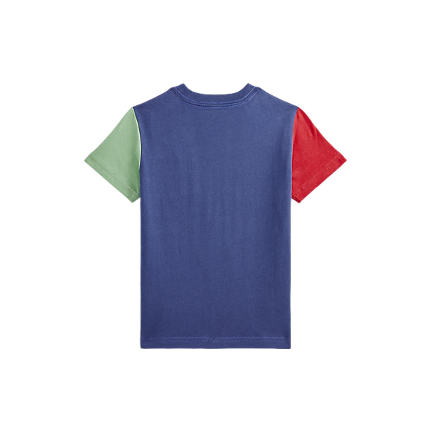 t-shirt bambino ralph lauren blocchi colore con taschino retro